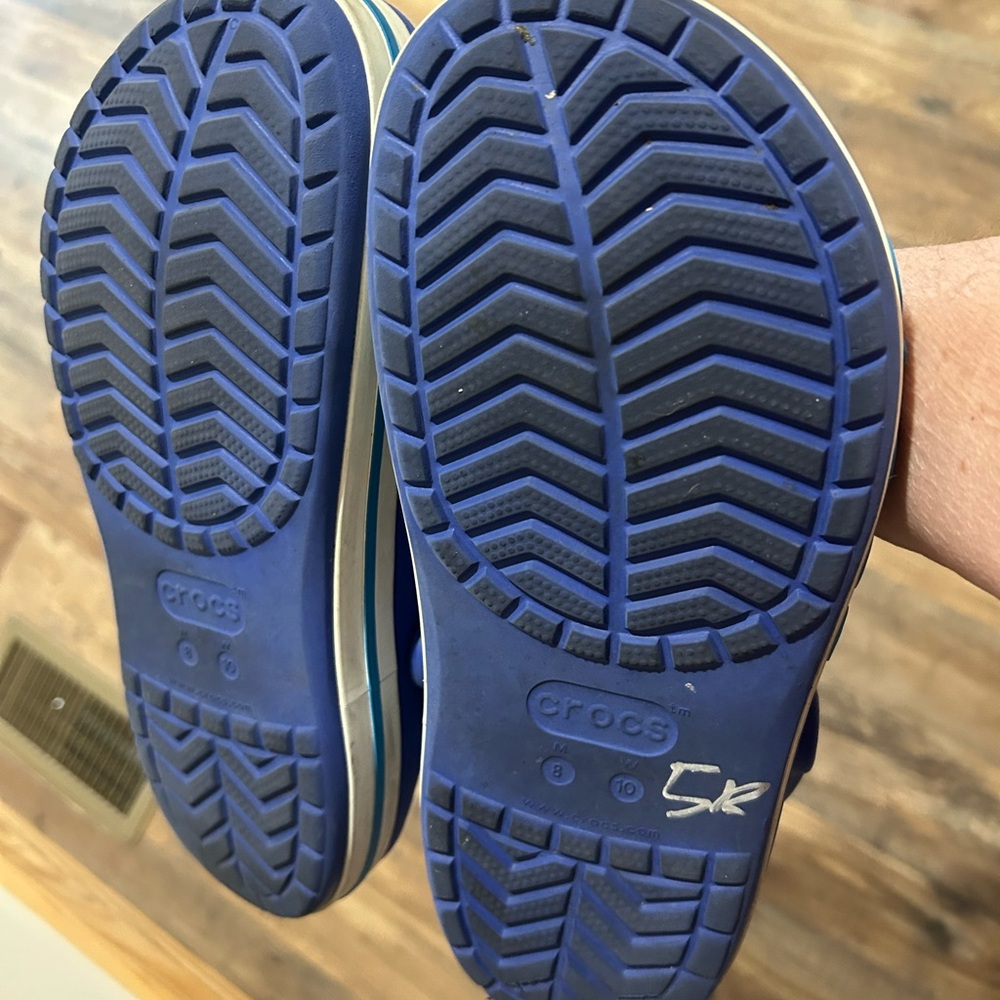 CROCS Bayaband Mens 8/Womens 10 Cerulean Ocean Blue Water Shoes - Picture 5 of 6